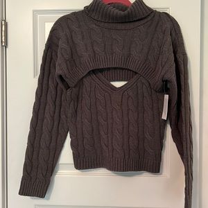 And Now This 2 Piece Gray Sweater Set